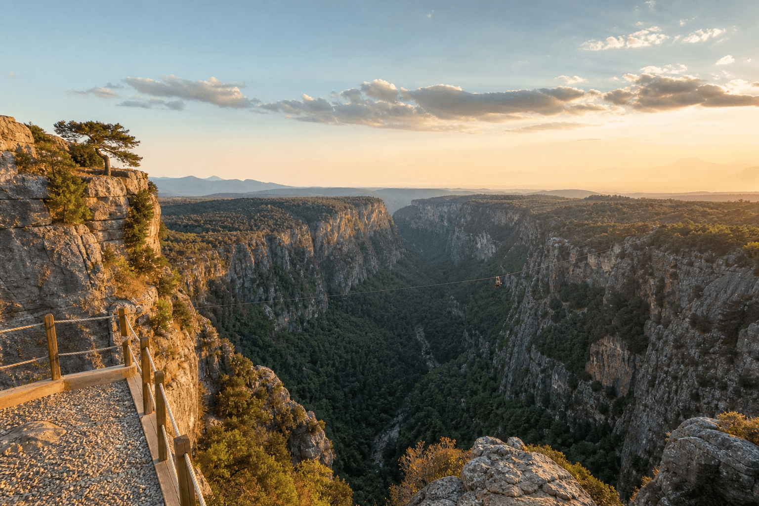 Tazi Canyon: Aussicht, Köprülü Canyon und Zipline-Guide