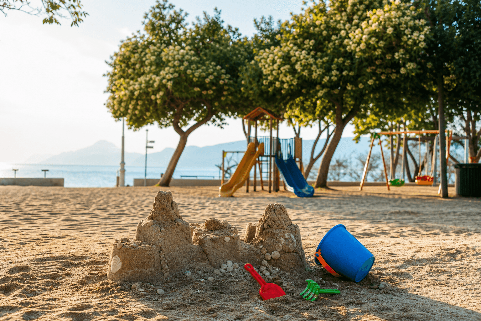 Antalya Ende März: Ein Familiengang mit Orangenblüten