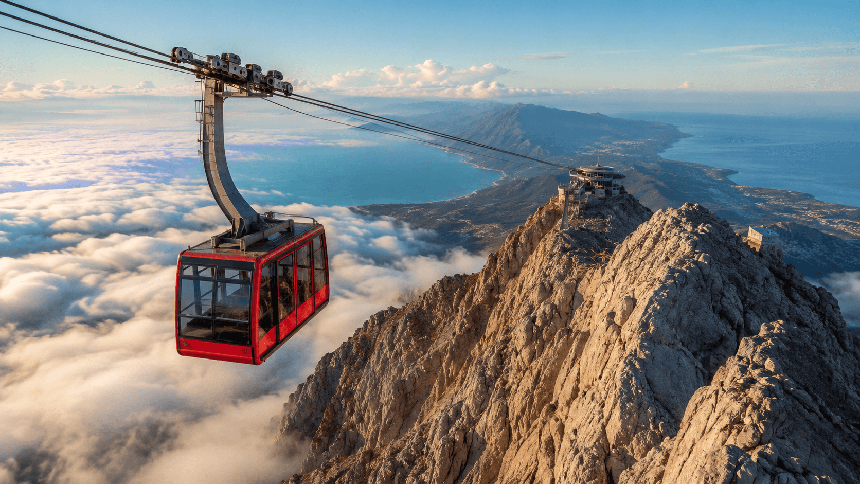 Tahtalı-Seilbahn (Olympos): Über den Wolken auf 2365 m